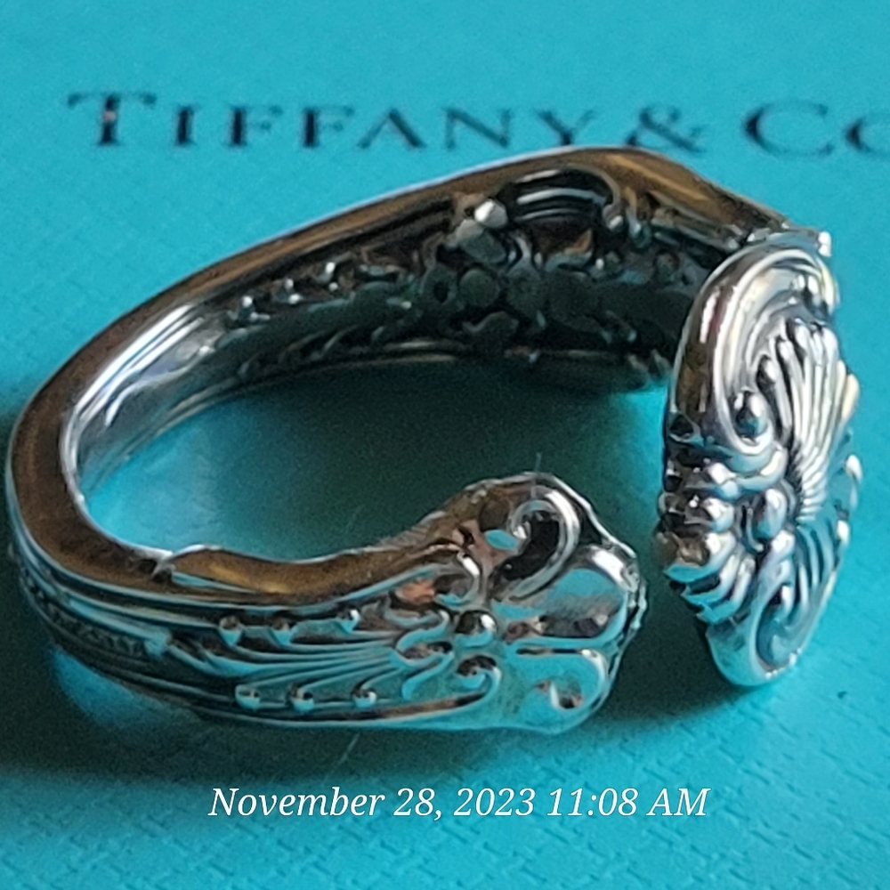 1880 Tiffany & Company English King Pattern Spoon Ring in Sterling Silver #15 - Picture 14 of 15